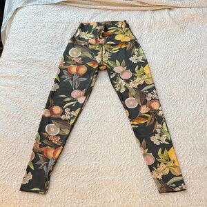 Beyond Yoga Black and Yellow Floral Leggings